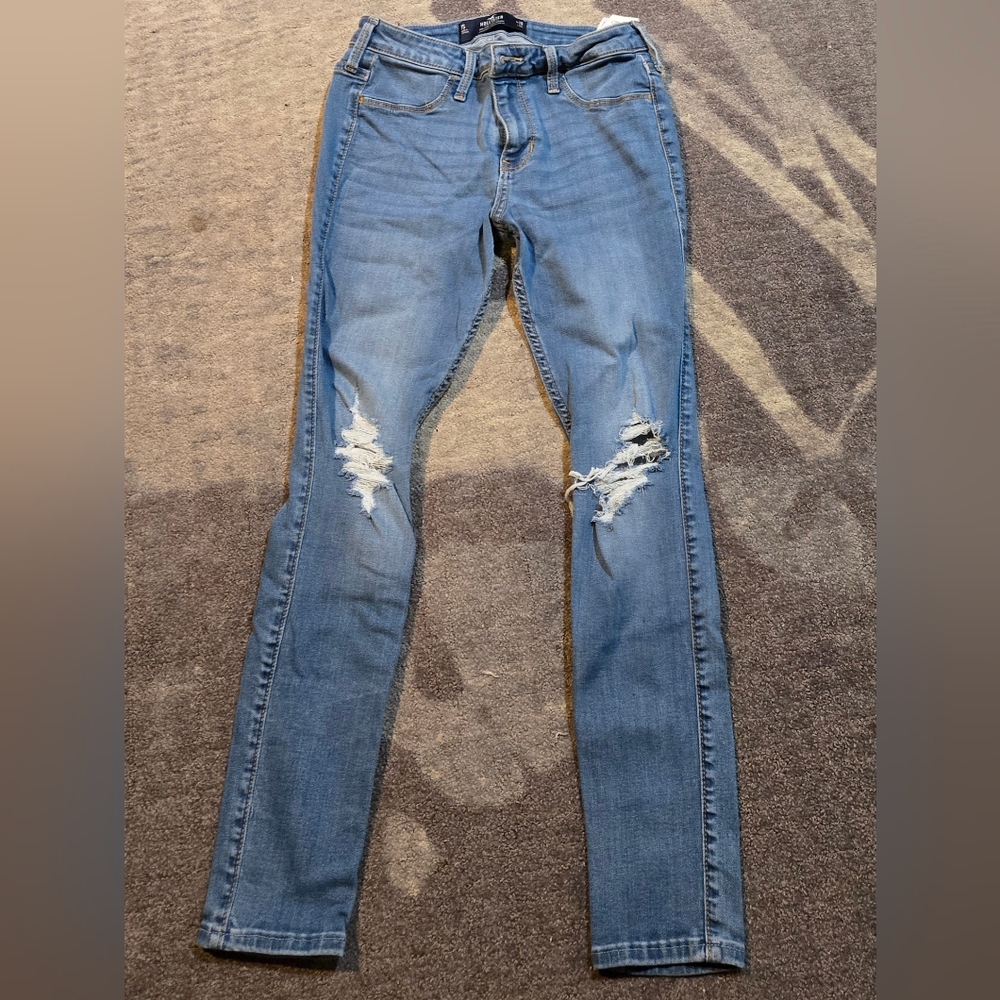 Distressed Light Blue Jeans